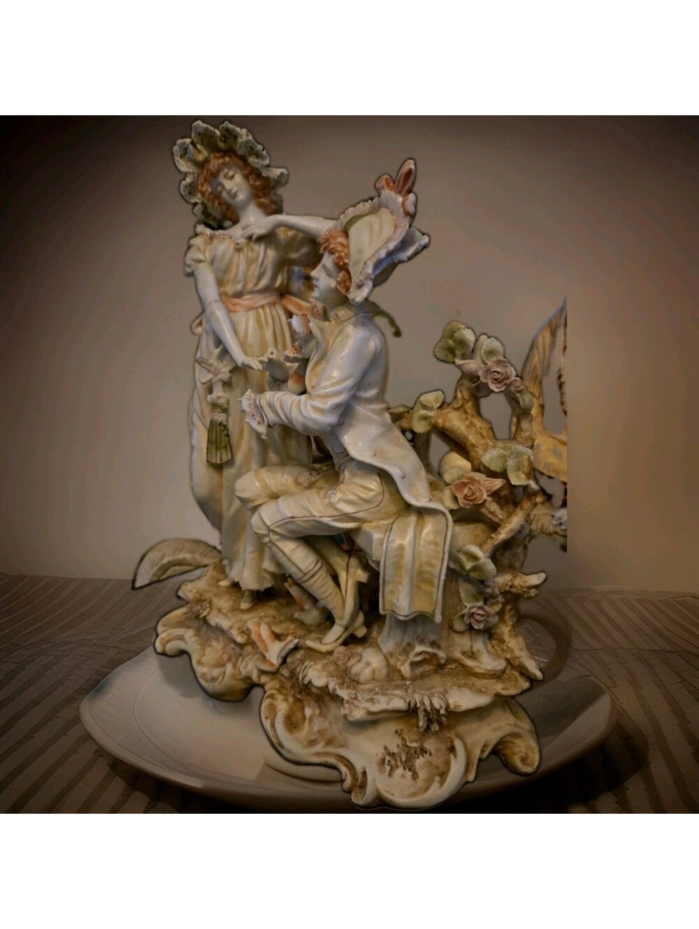 Vintage Porcelain Original  Creation "Victorian Wedding Proposal" Mint Condition